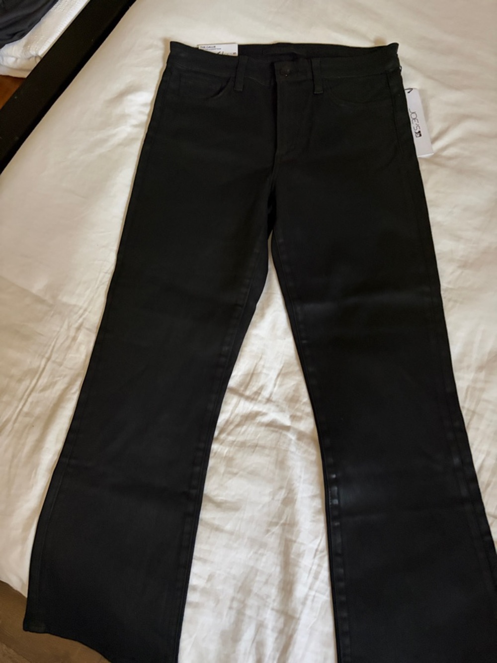 Joe's Jeans Black Coated The Callie high rise cropped boot Sz 29 NWT - Picture 6 of 6